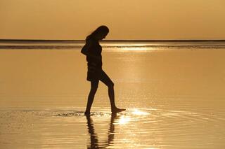 Gün batımında Tuz Gölü'nün eşsiz güzelliği