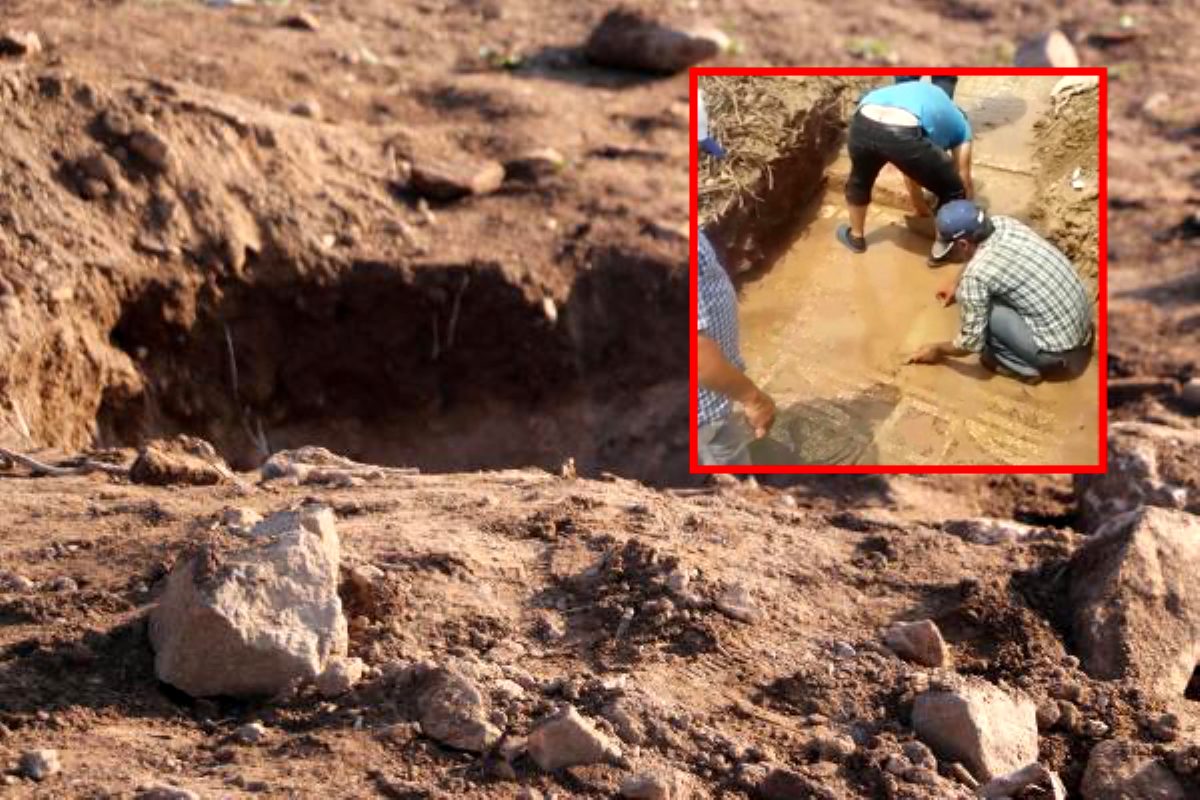 tarihi mozaiği satan beş zanlı yakalandı