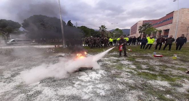 uygulamalı yangın eğitimi