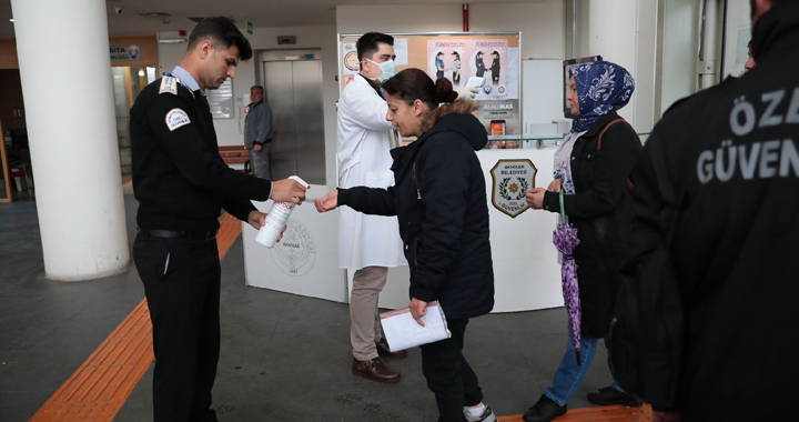 Akhisar belediyesinde korona önlemleri