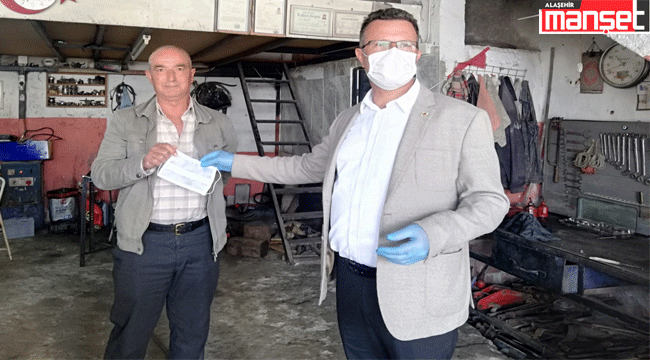 Başkan Öküzcüoğlu, Sanayi Esnafına Maske Dağıttı