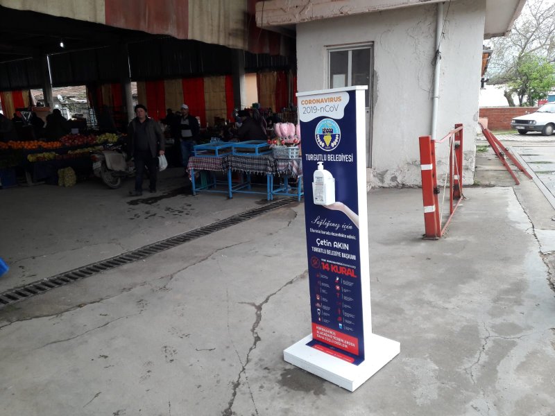 İlçeye el dezenfektanları yeleştirildi