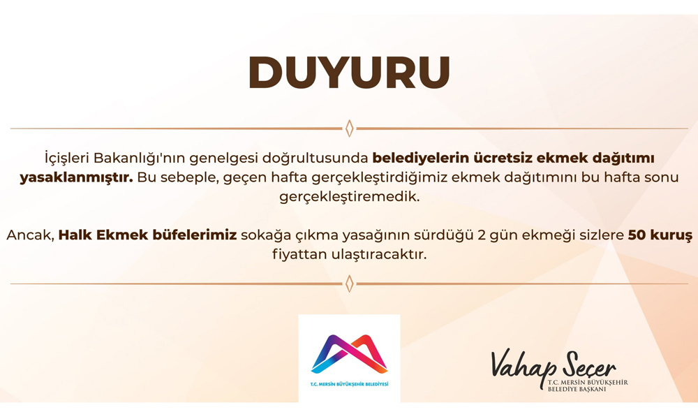 Mersin'de Ekmek dağıtım, anlaşmazlığı.