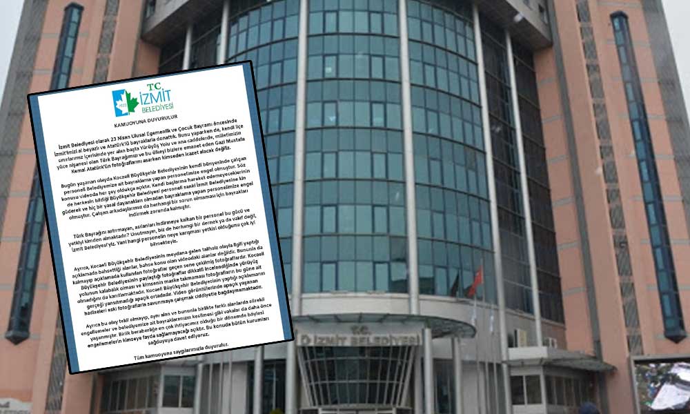 AKP'li belediye CHP'li belediyenin Türk Bayrakları'nı indirdi