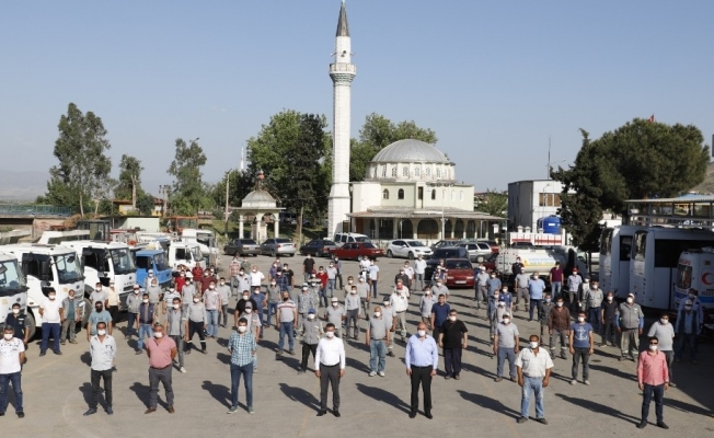 Başkandan işçilere bayram ziyareti