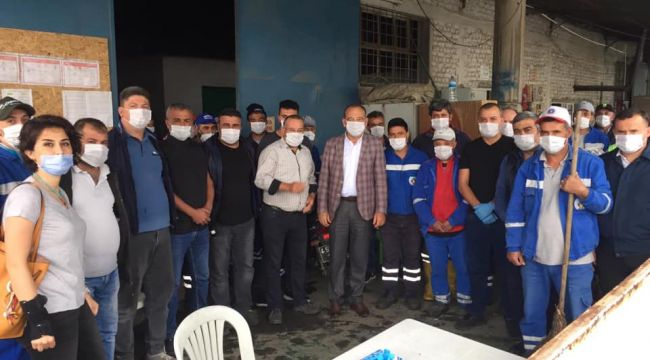 Başkan bayramı işçilerle kutladı