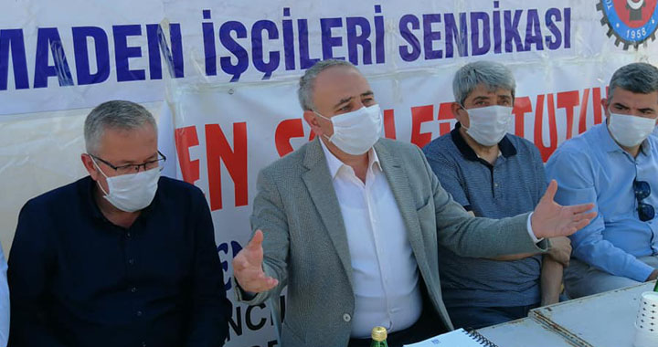 Bakırlıoğlu'ndan madencilere destek