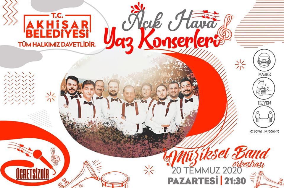 Akhisar'da açık hava konserleri sürüyor