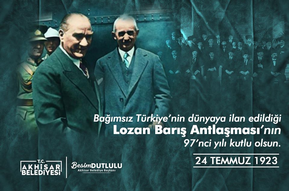 Akhisar belediyesinden lozan mesajı