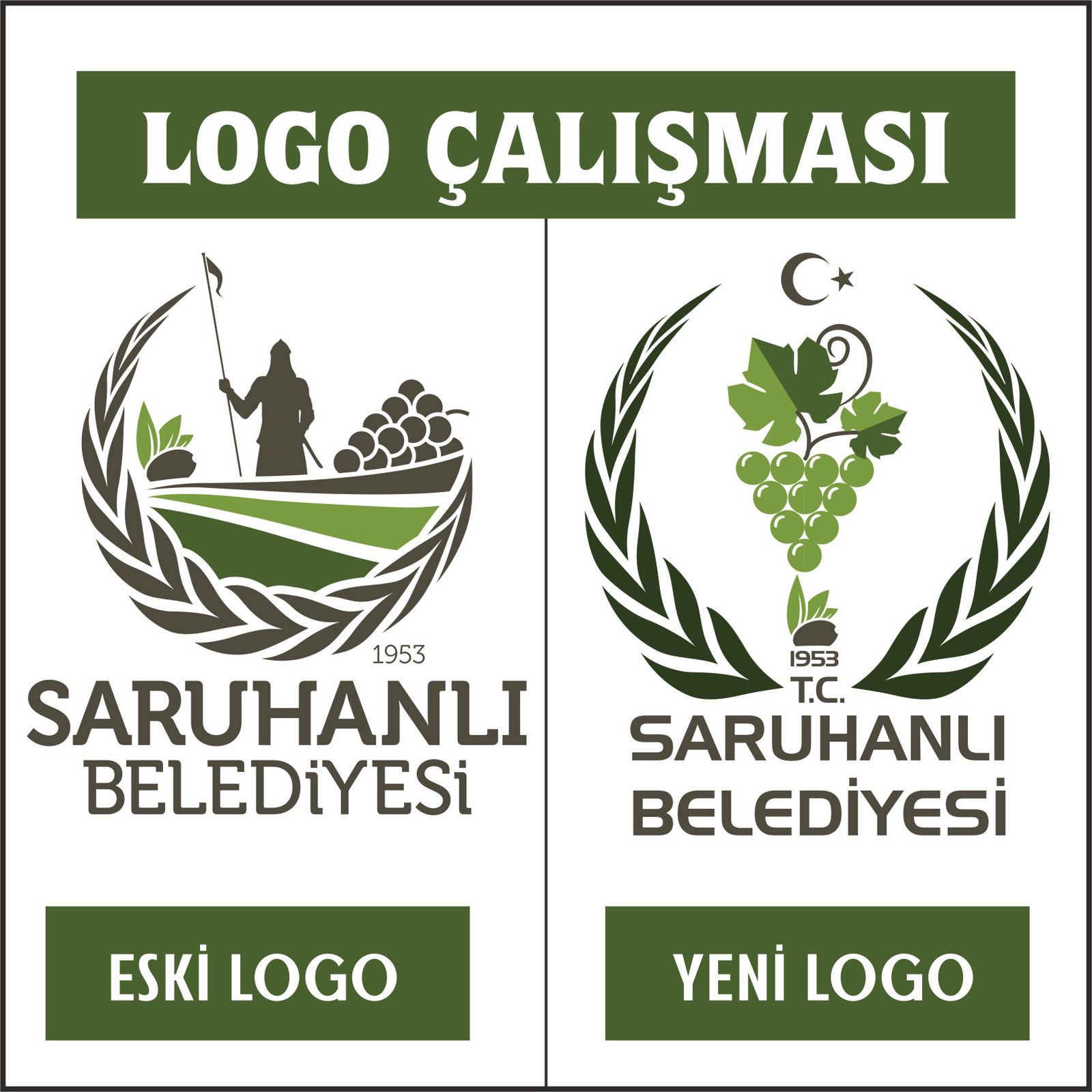 Saruhanlı belediyesi logosu TC ve Ayyıldız oldu