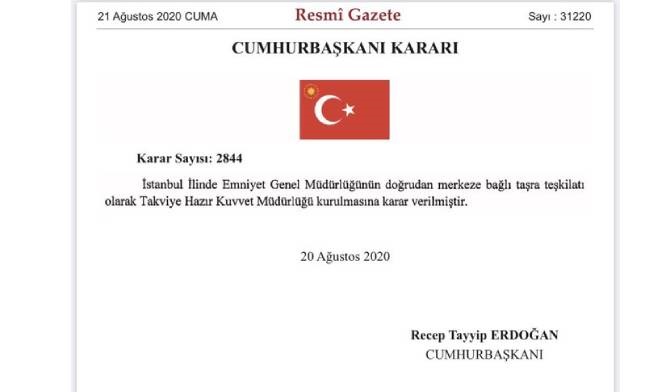 'Cumhurbaşkanı'na bağlı ikinci bir polis teşkilatı' kuruldu