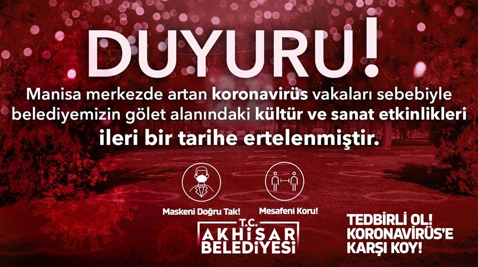 Covid-19 vakalar arttı,kültür etkinlileri iptal edildi