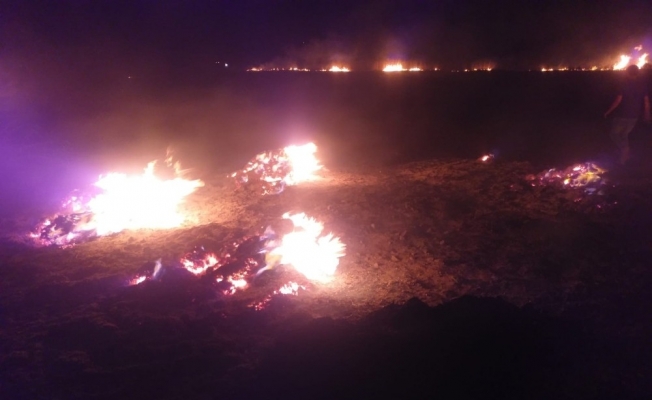 Salihli'de meteor düştü ardından yangın çıktı