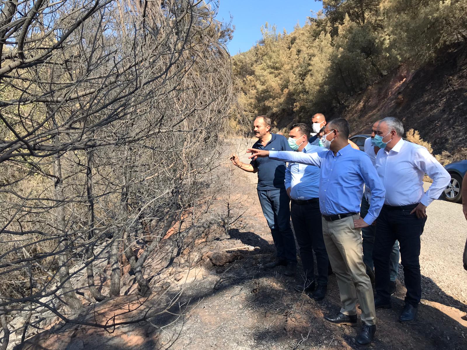 CHP milletvekilleri yangın bölgesinde