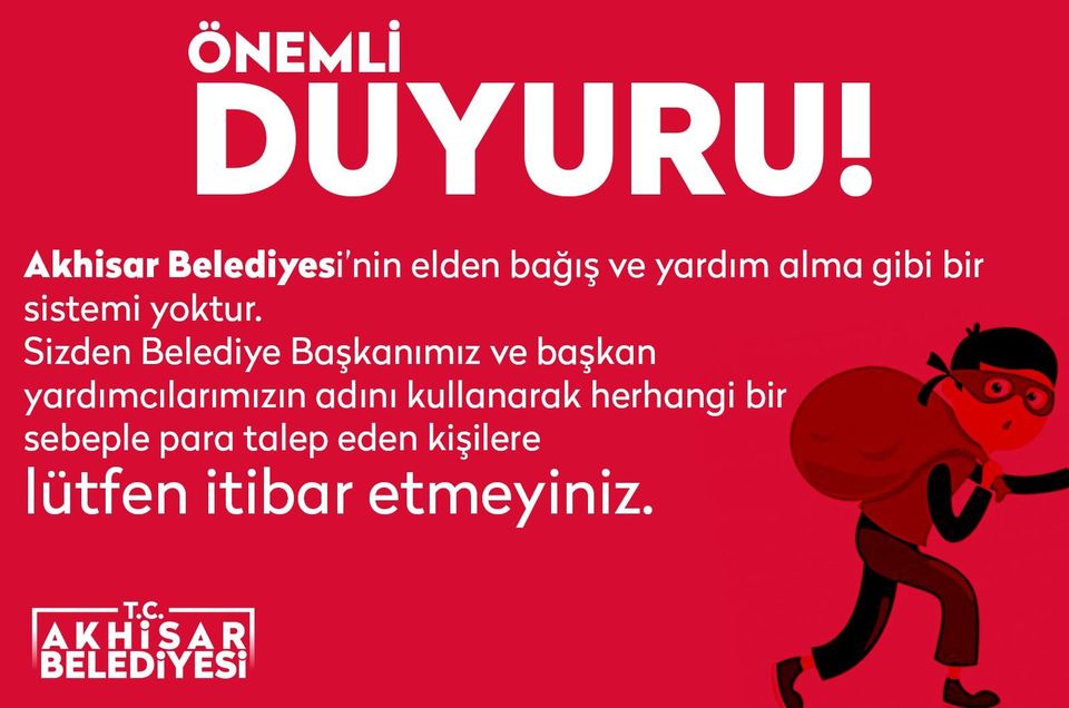 Akhisar belediyesinden önemli duyuru