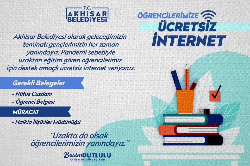 Öğrencilere ücretsiz internet