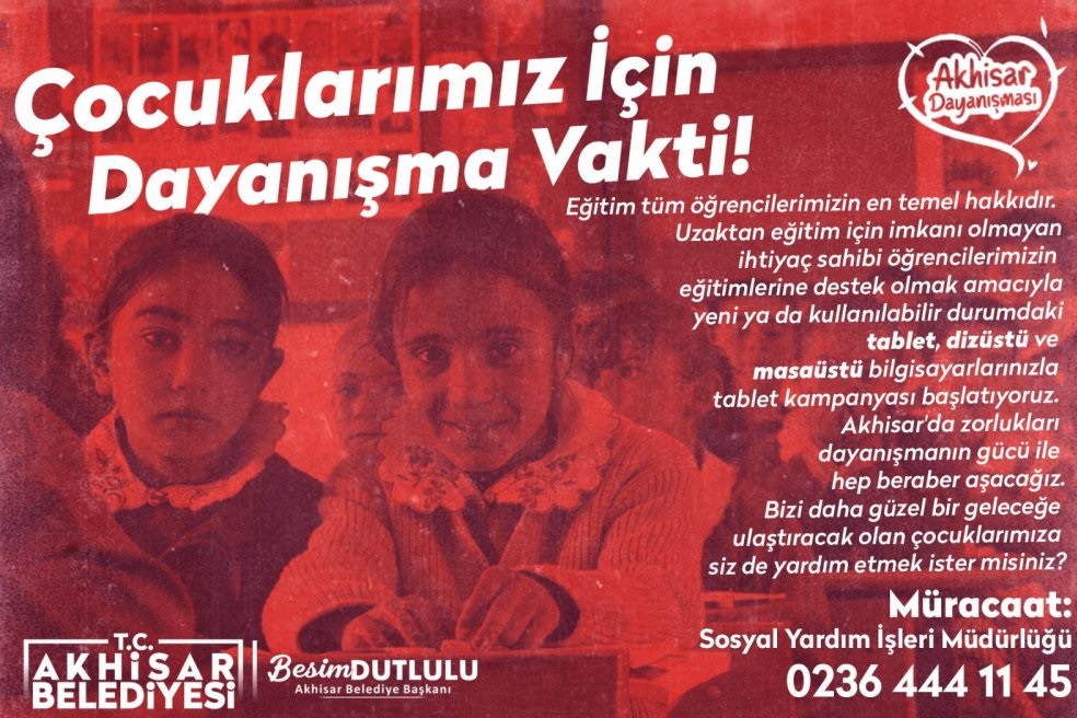 Akhisar'da "Çocuklarımız İçin Dayanışma Vakti"