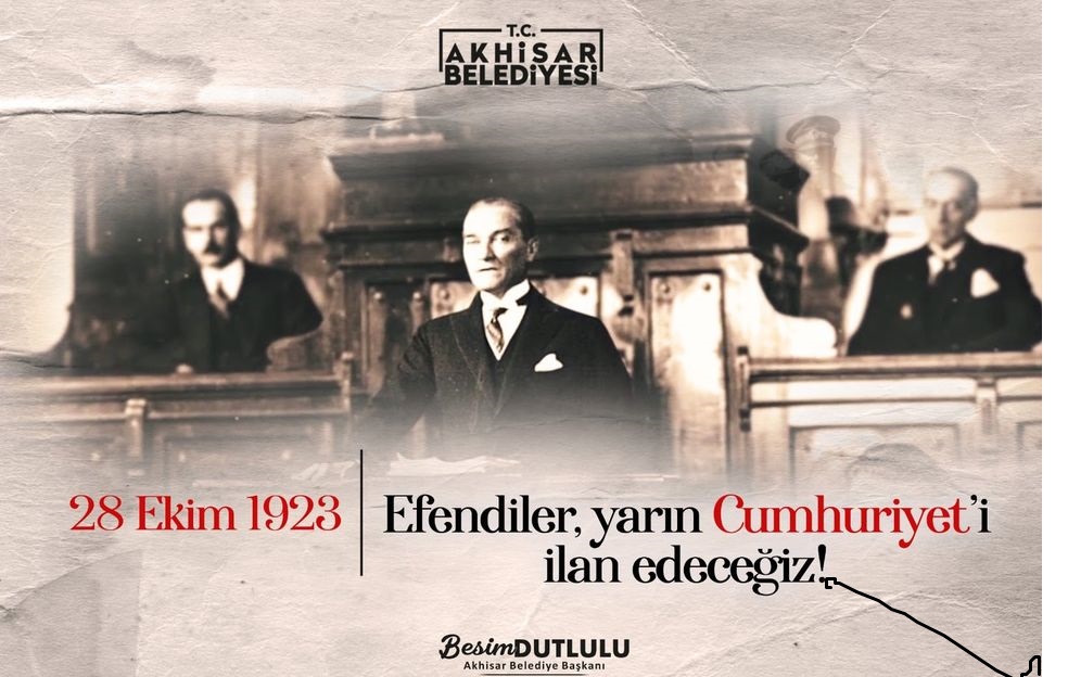 Akhisar belediyesinde cumhuriyet mesajı