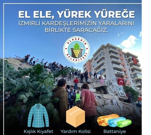 Alaşehir belediyesi'den "el ele, yürek yüreğe" verme çağrısı