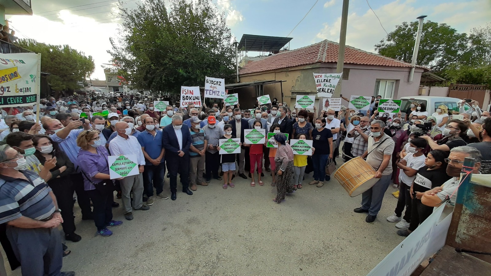 Çapaklı'da biyogaz protestosu