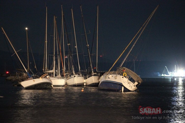 Sığacık'ta denizde korkutan görüntü