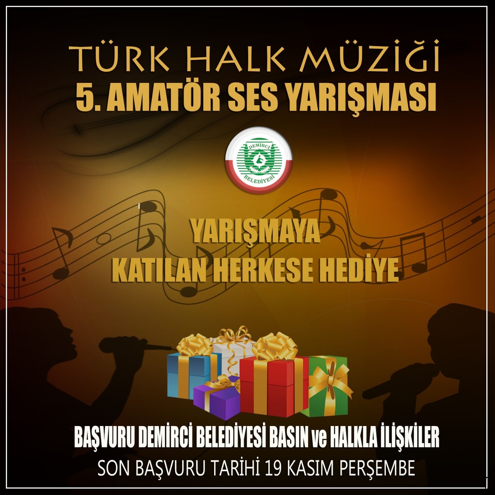 Demirci'de amatör ses yarışması