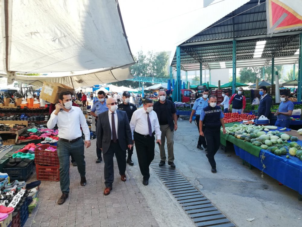 Pazarda covid-19 denetimi