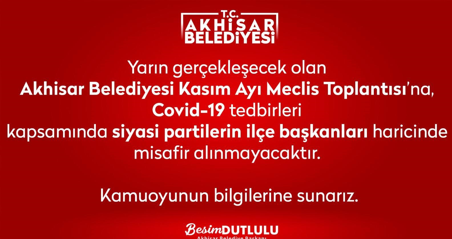 Meclis toplantısına izleyici alınmayacak