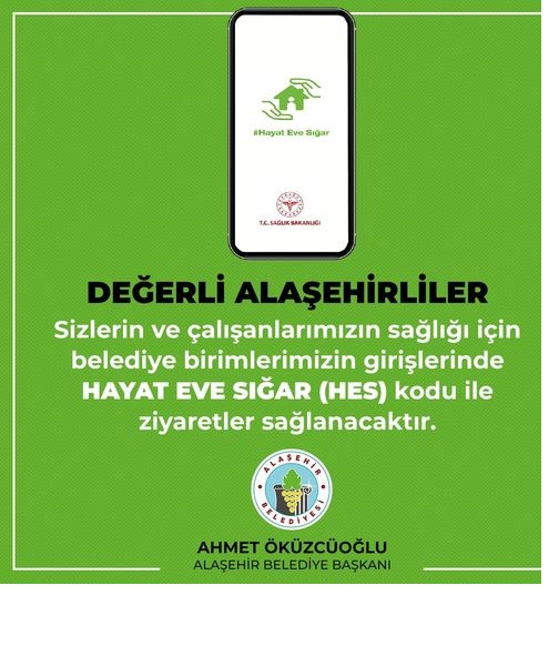 Alaşehir belediyesinde HES kodu uygulaması