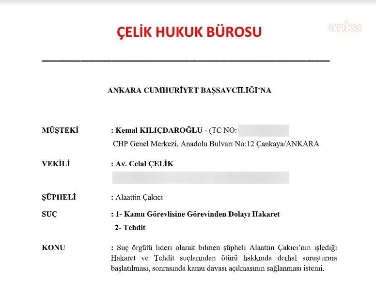 Çakıcı hakkında suç duyurusu