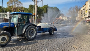 Akhisar belediyesi,halkın salığı,kentin temizliği için durmadan çalıştı