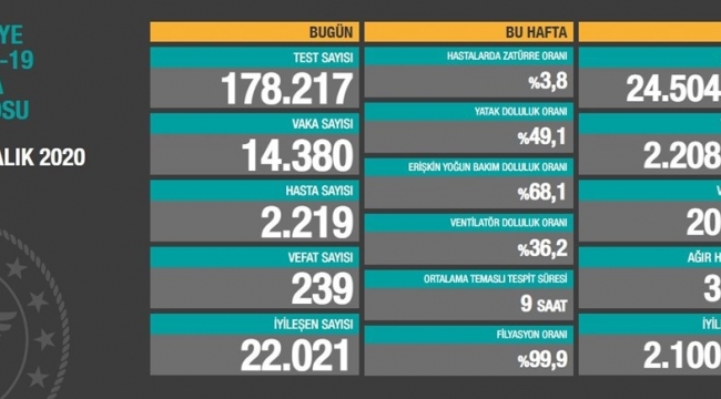 Bugün 239 dün 254 kişi yaşamını yitirdi