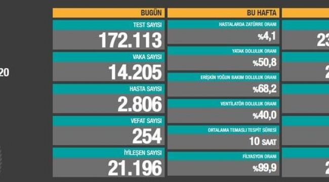 Bugün 254, dün 253 kişi yaşamını yitirdi