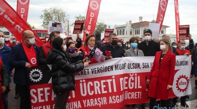 Disk'ten asgari ücret eylemi