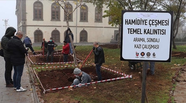 Hamidiye Çeşmesi' ni gün yüzüne çıkarmak için kazı 