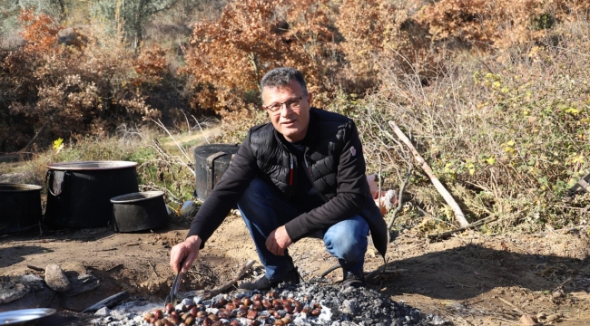 Öküzcüoğlu, közde kestane pişirdi