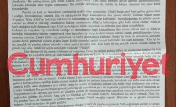 Ankara'da evlere şeriat bildirisi dağıtıldı