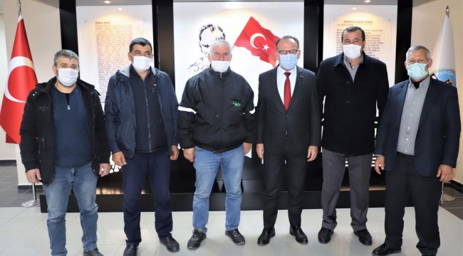 Başkan Akın'a ziyaretçi akını