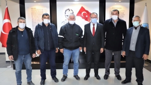 Başkan Akın'a ziyaretçi akını