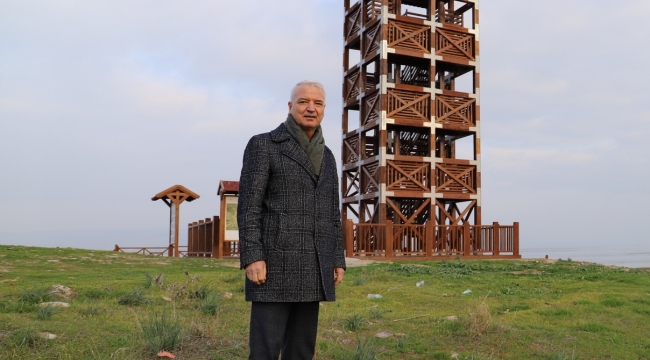 Başkan Bilgin kuş gözlem evinde 