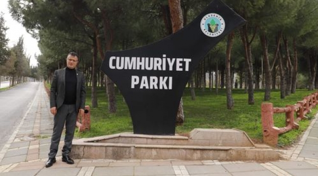 Başkan cumhuriyet parkını gezdi