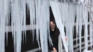 Eksi 30 derecede oluştu kartpostallık resim