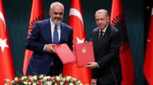  Erdoğan-Arnavutluk Başbakanı Rama ortak basın toplantısı