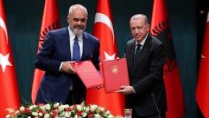  Erdoğan-Arnavutluk Başbakanı Rama ortak basın toplantısı