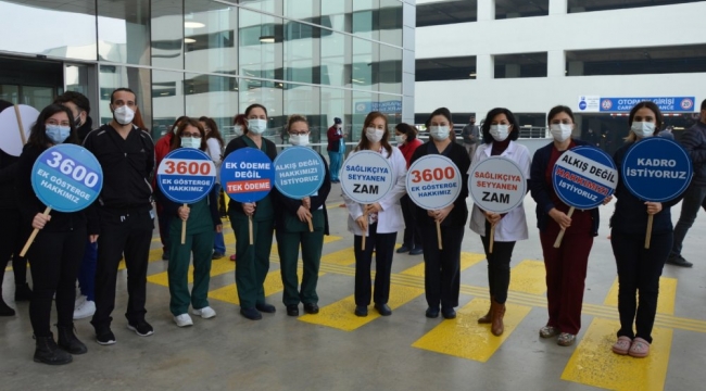 Sağlıkçılar eylemde