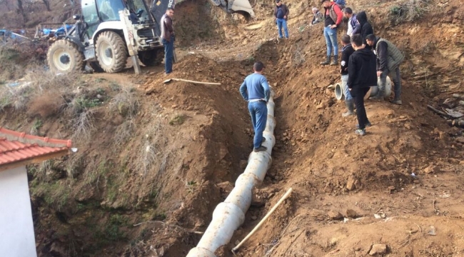 Alaşehirde mahallerde altyapı çalışması