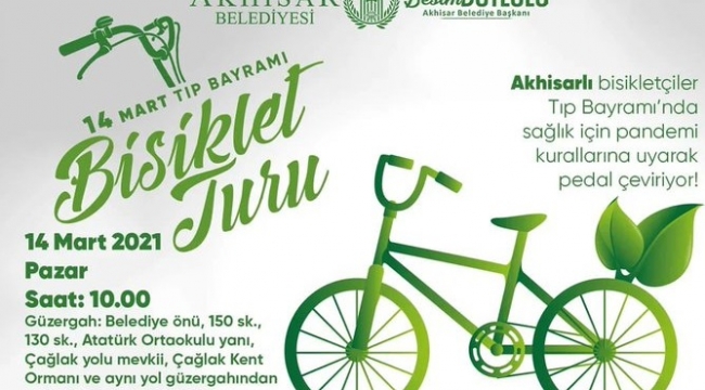 Akhisar'da TIP bayramında bisiklet turu