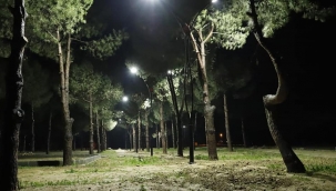 Alaşehir park ışıklandırıldı