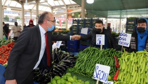 Başkan Akın covid-19 denetiminde