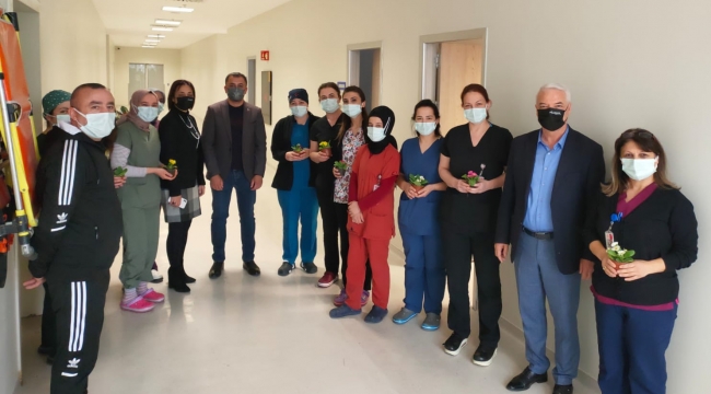 Başkan Bilgin, kendisini iyileştiren sağlıkçıları unutmadı